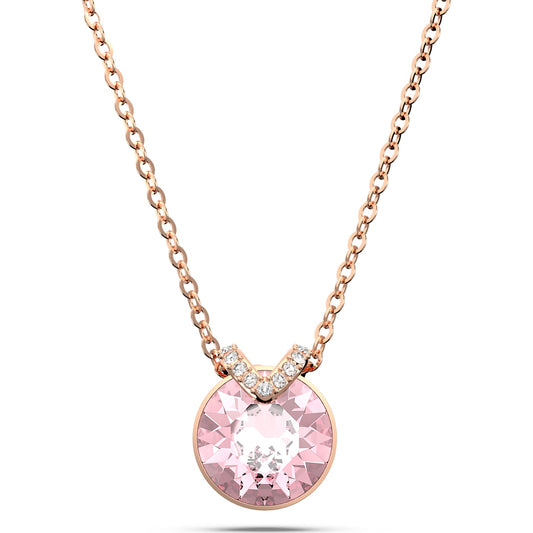 Bella V Anhänger Rundschliff, Rosa, Roségold-Legierungsschicht - CRYSTAL UNTERBERGER
