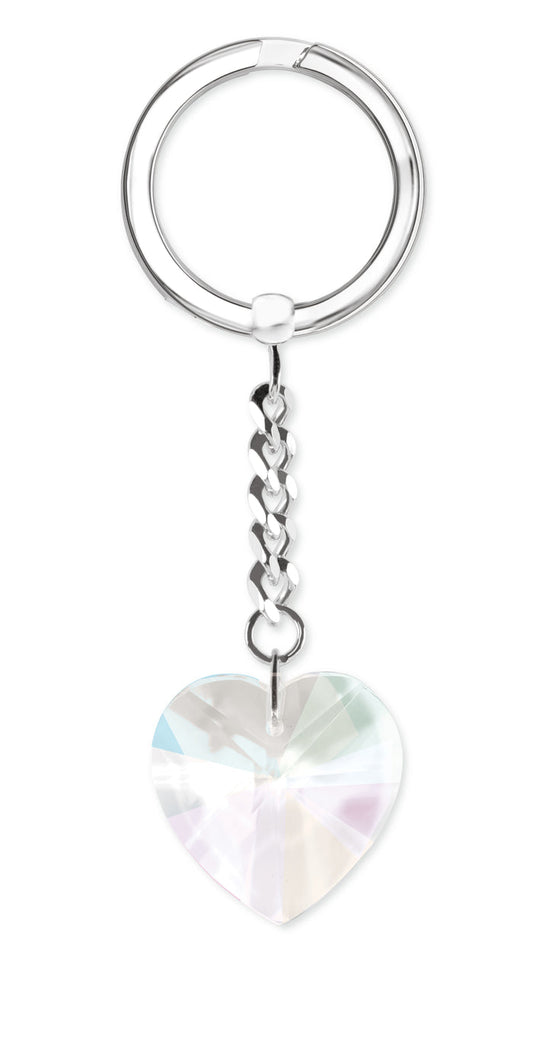 CRYSTAL HEART KEYRING