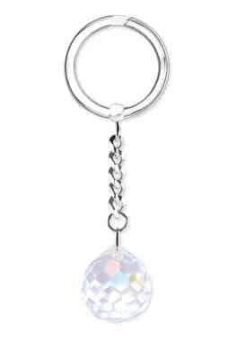 CRYSTALP - crystal heart keyring  20mm - CRYSTAL UNTERBERGER