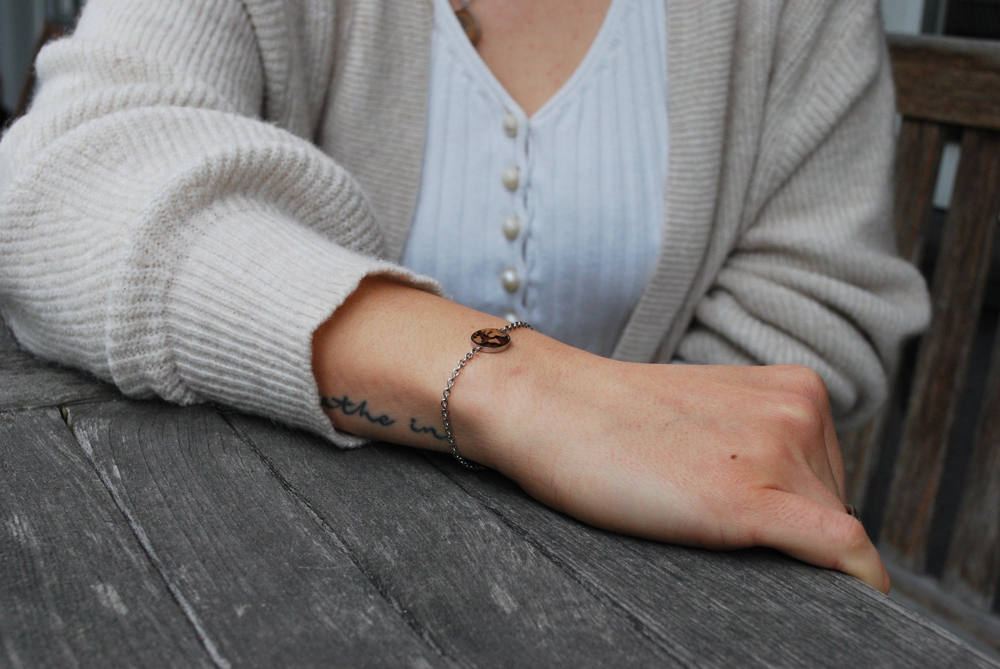 CRYSTALP - Wooden Earth Armband - CRYSTAL UNTERBERGER