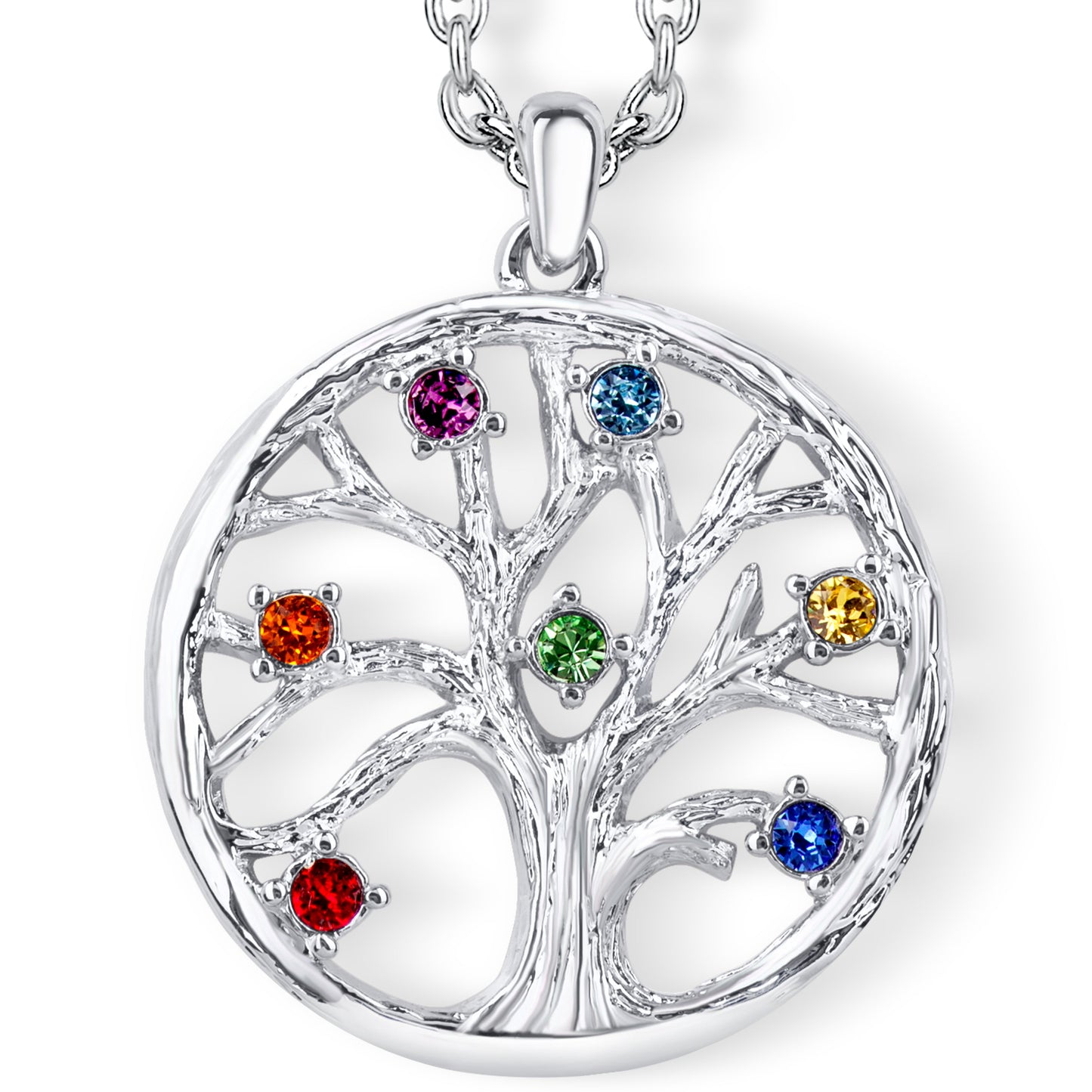 CRYSTALP - Chakra Tree Of Life Anhänger mit Kette - CRYSTAL UNTERBERGER