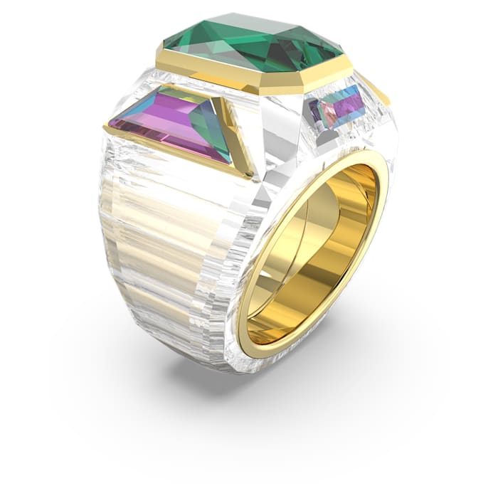 Swarovski - Chroma Cocktail Ring Grün, Goldlegierungsschicht - CRYSTAL UNTERBERGER