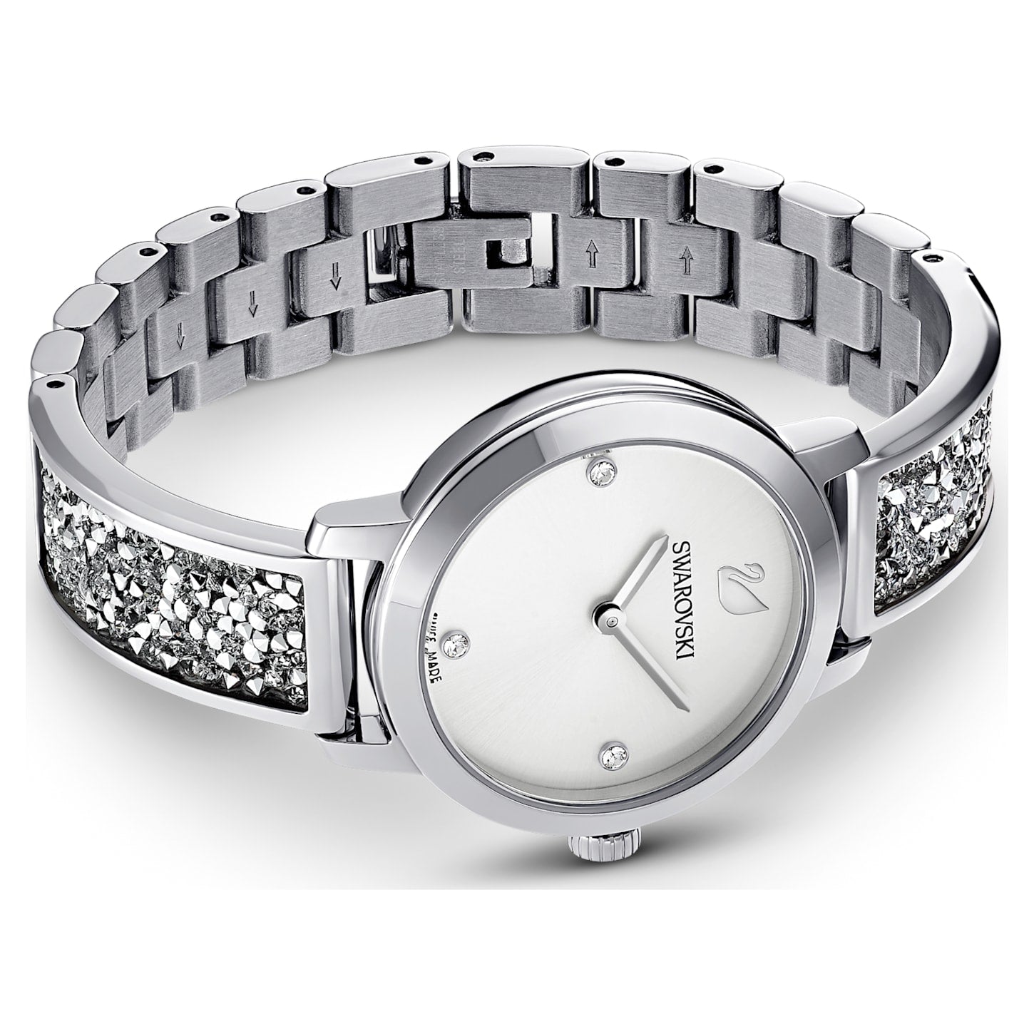 Swarovski - Cosmic Rock Uhr, Metallarmband, Silberfarben, Edelstahl - CRYSTAL UNTERBERGER