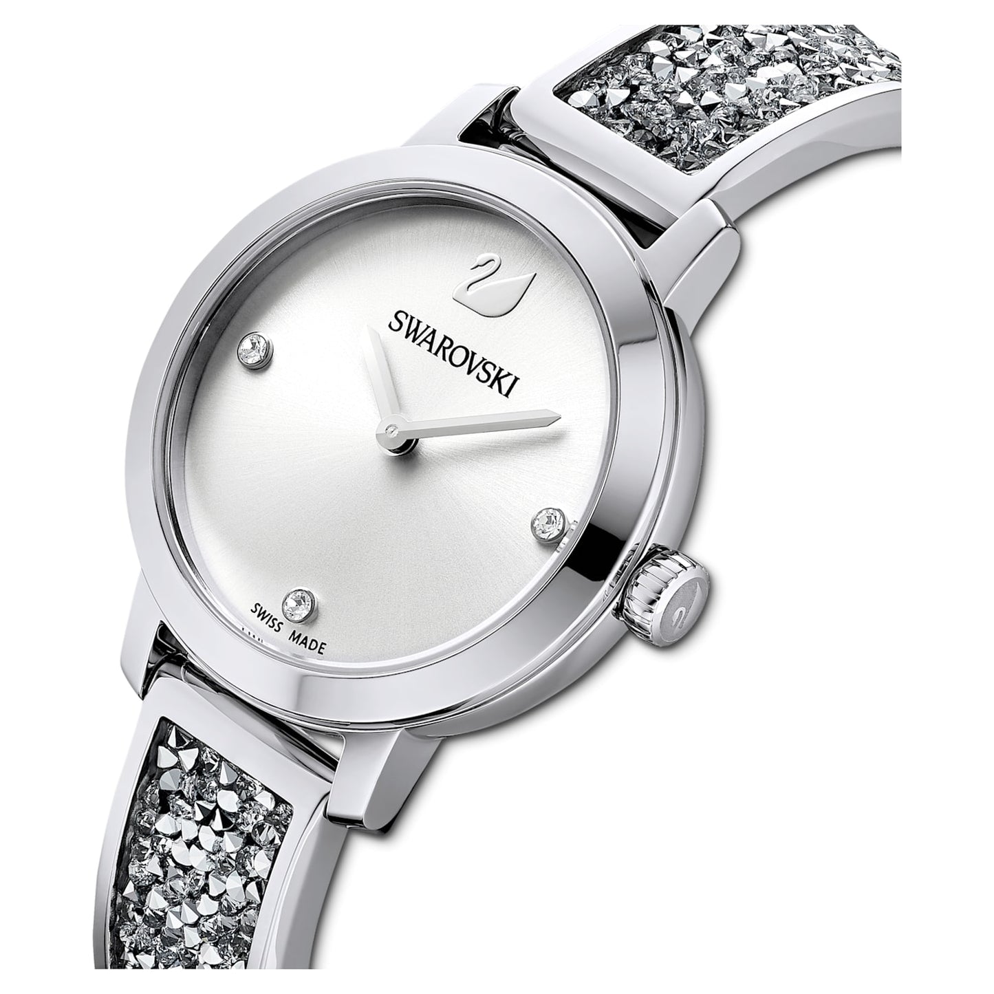 Swarovski - Cosmic Rock Uhr, Metallarmband, Silberfarben, Edelstahl - CRYSTAL UNTERBERGER