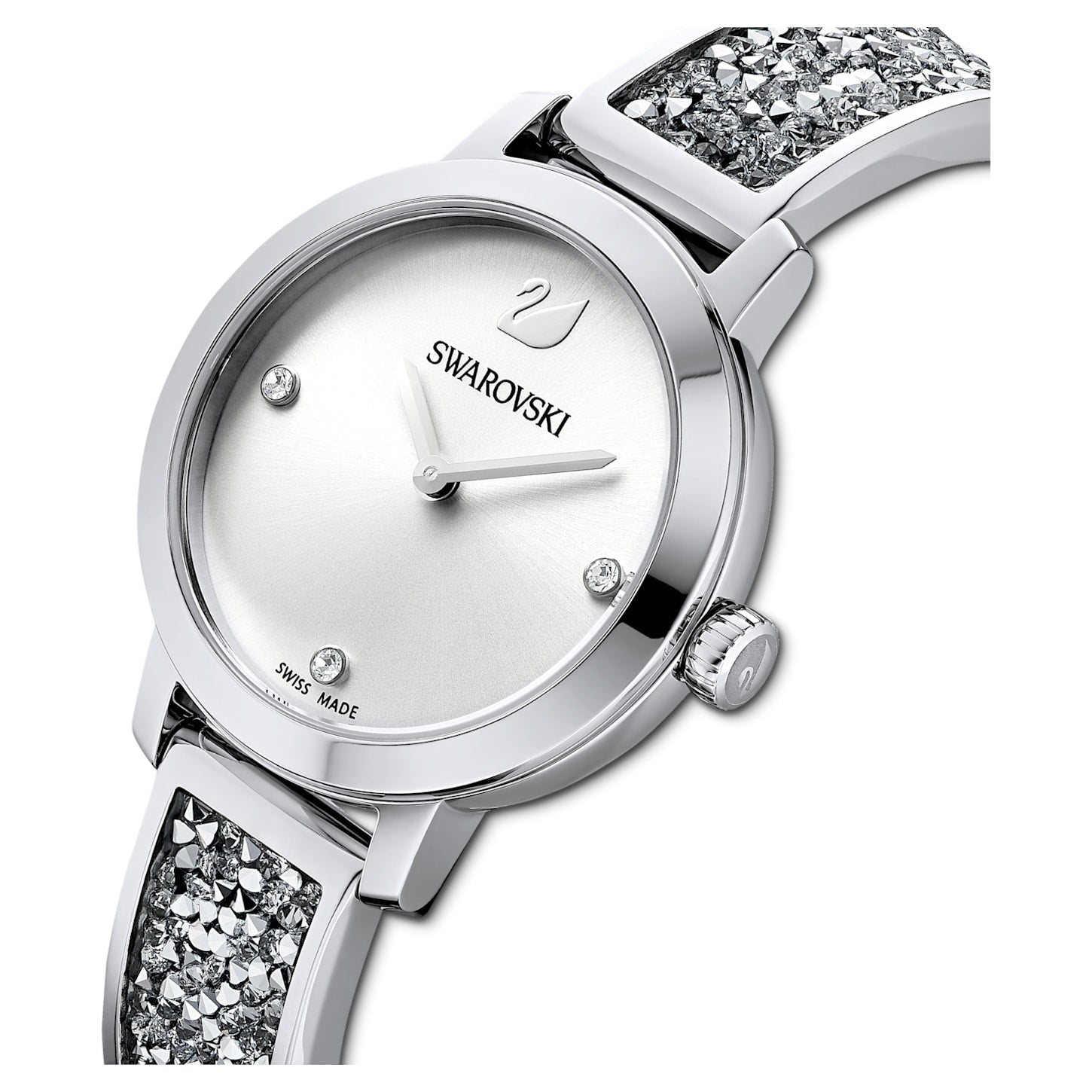 Swarovski - Cosmic Rock Uhr, Metallarmband, Silberfarben, Edelstahl - CRYSTAL UNTERBERGER