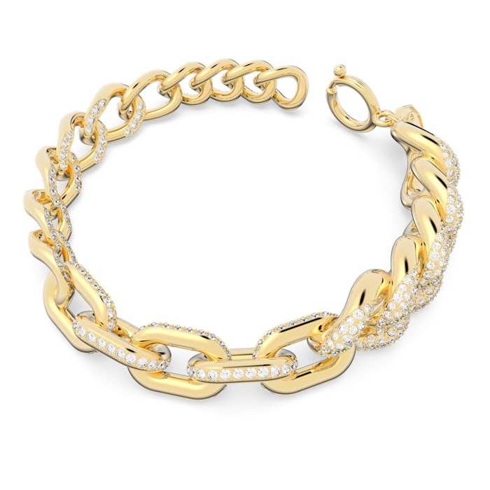 Swarovski - Dextera Armband, Pave, Weiss, Goldlegierungsschicht - CRYSTAL UNTERBERGER