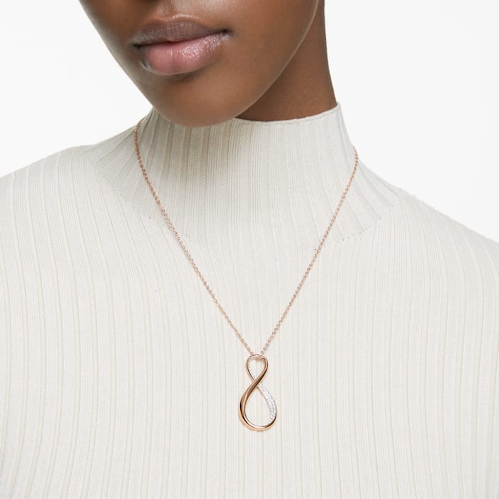 Swarovski - Exist Anhänger Unendlichkeit, Weiß, Roségold-Legierungsschicht - CRYSTAL UNTERBERGER