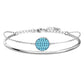 Swarovski - Ginger Armreif Blau, Rhodiniert - CRYSTAL UNTERBERGER