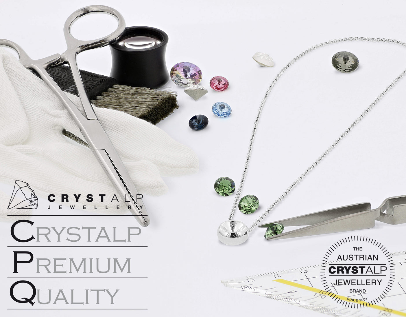 classic square pendant10mm 45cm - CRYSTAL UNTERBERGER
