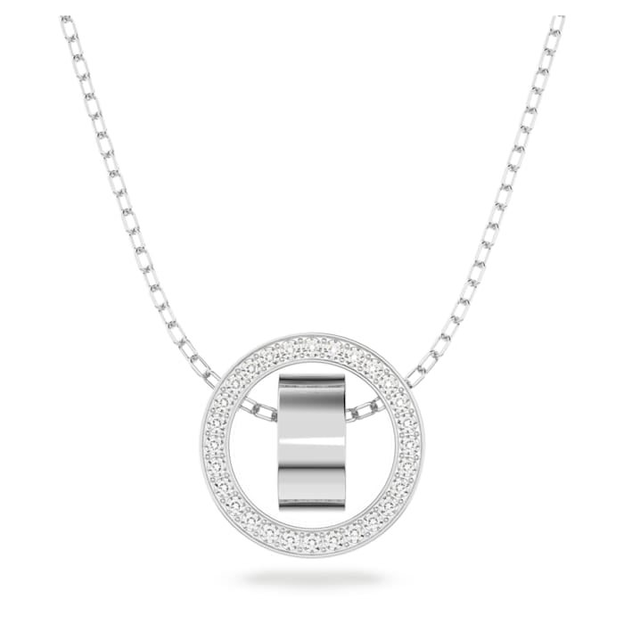 Swarovski - Hollow Anhänger Kreis, Weiß, Rhodiniert - CRYSTAL UNTERBERGER