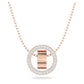 Swarovski - Hollow Anhänger Kreis, Weiß, Roségold-Legierungsschicht - CRYSTAL UNTERBERGER