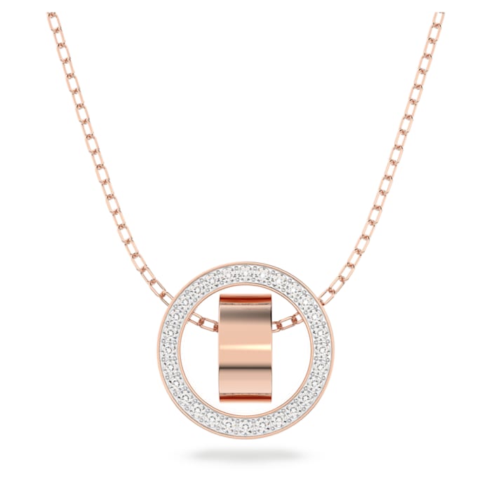 Swarovski - Hollow Anhänger Kreis, Weiß, Roségold-Legierungsschicht - CRYSTAL UNTERBERGER