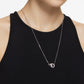 Swarovski - Hollow Anhänger Verflochtene Ringe, Klein, Weiß, Rhodiniert - CRYSTAL UNTERBERGER