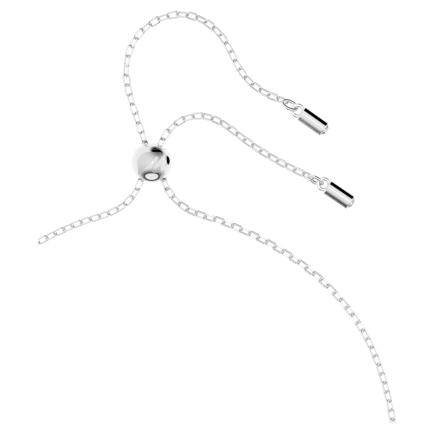 Swarovski - Hollow Anhänger Verflochtene Ringe, Klein, Weiß, Rhodiniert - CRYSTAL UNTERBERGER