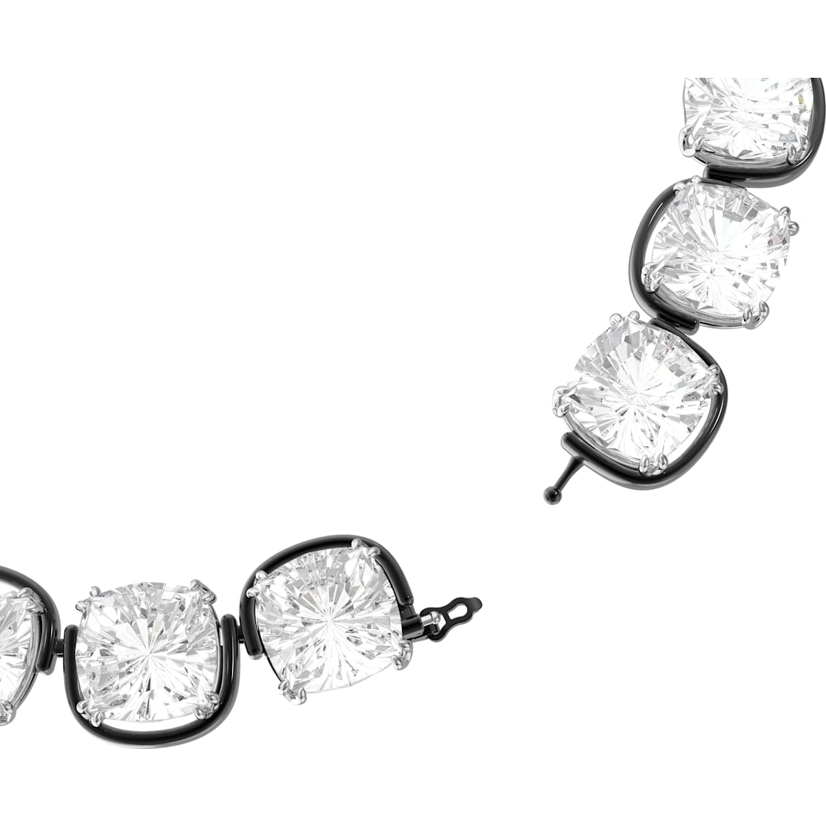Swarovski - Harmonia Halsband, Kristalle im Kissenschliff, Weiss, Metallmix - CRYSTAL UNTERBERGER