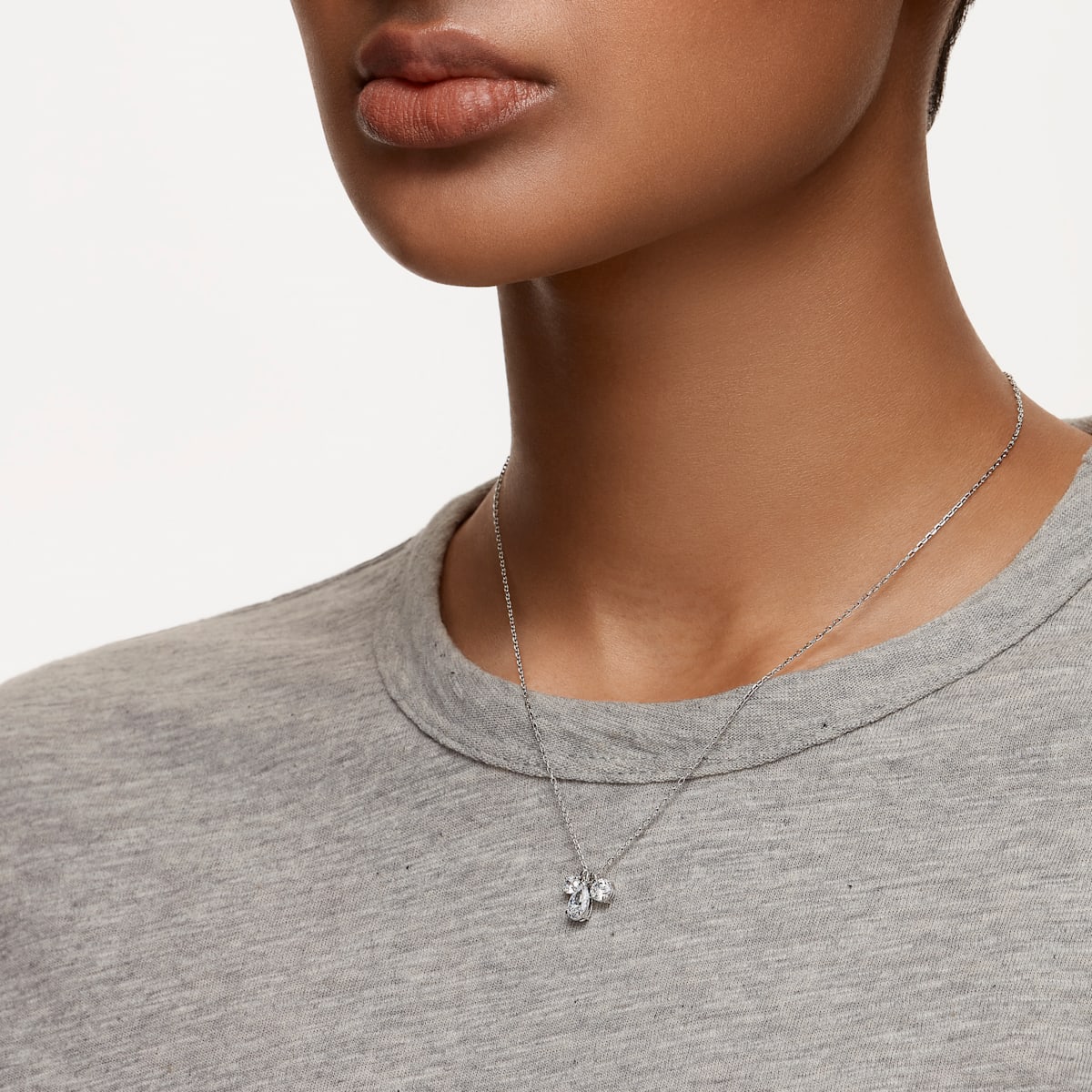 Swarovski - Attract Anhänger, Weiss, Rhodiniert - CRYSTAL UNTERBERGER