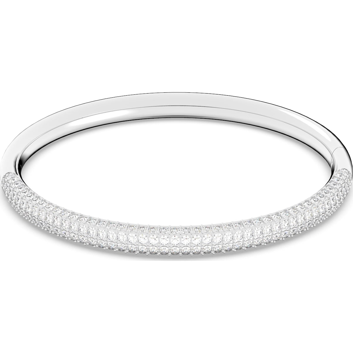 Swarovski - Stone Armreif, Weiss, Rhodiniert - CRYSTAL UNTERBERGER