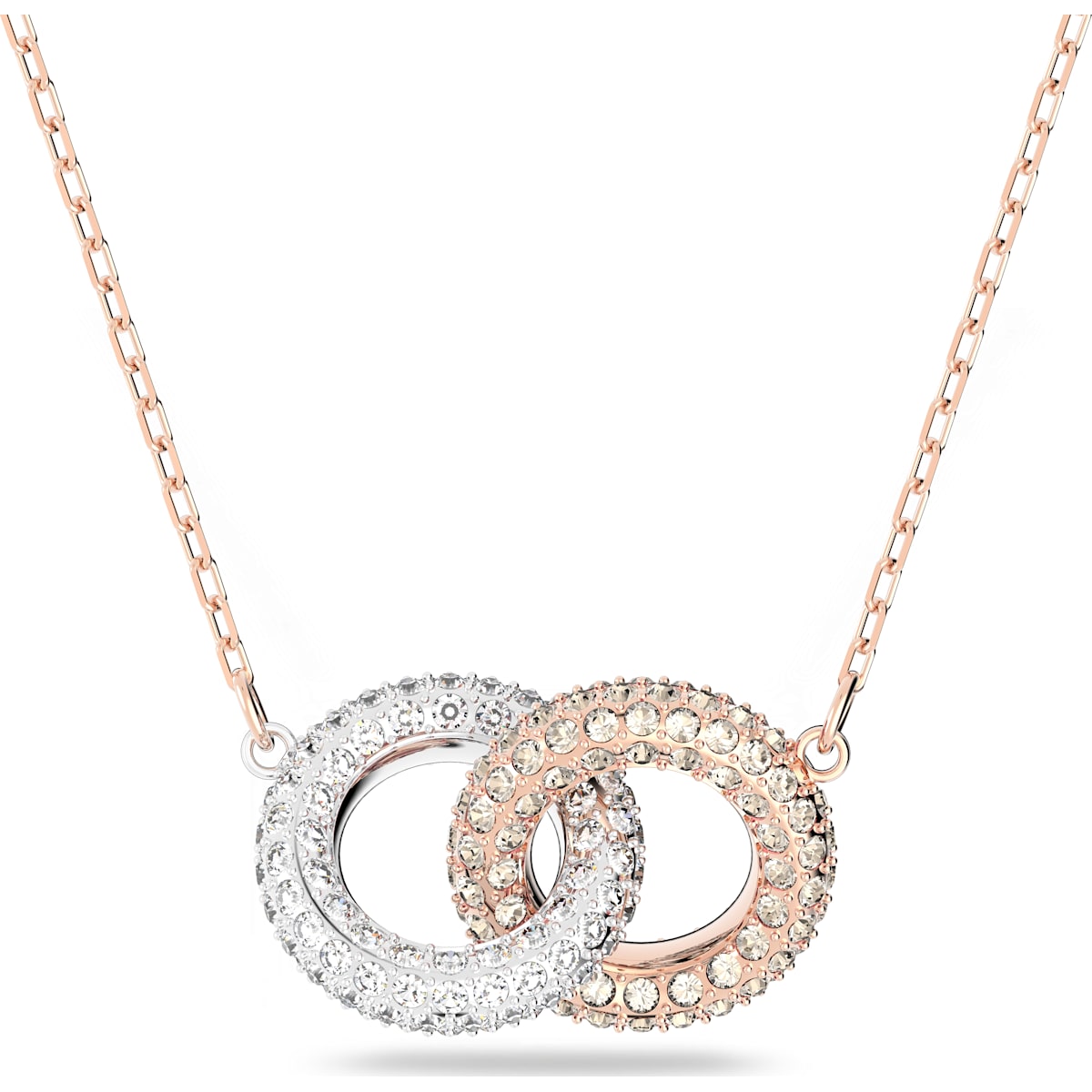 STONE:NECKLACE DOUBLE SILK/CRY/ROS