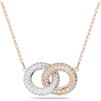 STONE:NECKLACE DOUBLE SILK/CRY/ROS