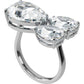 Swarovski - Millenia Cocktail Ring, Kristalle im Tropfenschliff, Weiß, Rhodiniert - CRYSTAL UNTERBERGER
