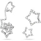 Swarovski - Stella Ear Cuff, Einzel, Set (3), Stern, Weiss, Rhodiniert - CRYSTAL UNTERBERGER