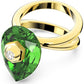 Swarovski - Numina Ring, Kristall im Tropfenschliff, Grün, Goldlegierungsschicht - CRYSTAL UNTERBERGER