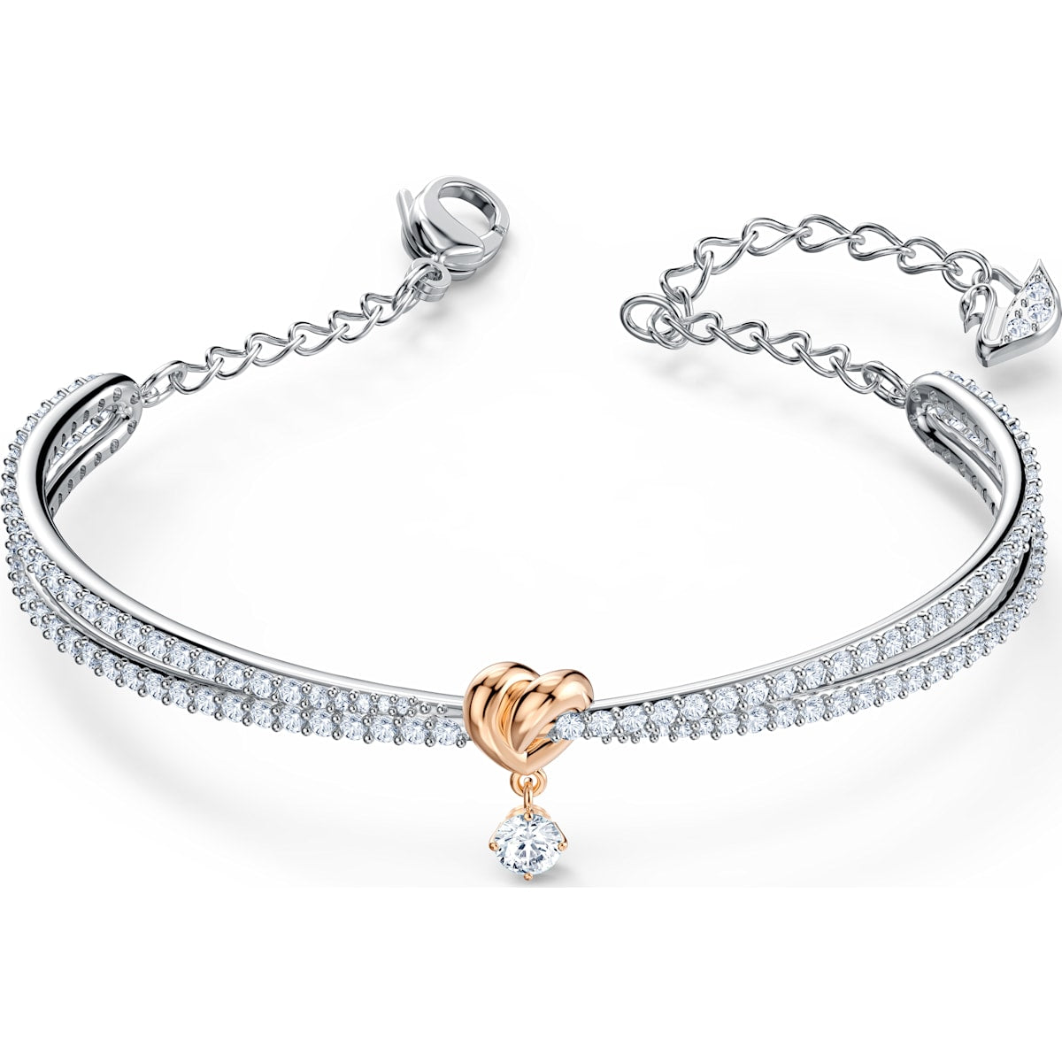 Swarovski - Lifelong Heart Armreif, Herz, Weiss, Metallmix - CRYSTAL UNTERBERGER