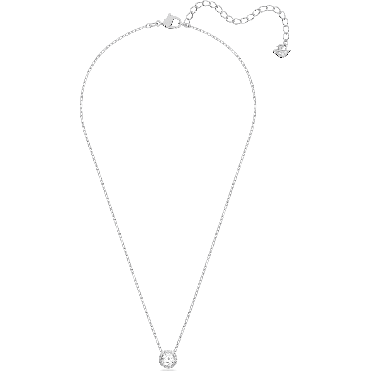 Swarovski - Angelic Anhänger, Rund, Weiss, Rhodiniert - CRYSTAL UNTERBERGER