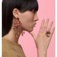 Swarovski - Gema Ohrclips, Chandelier-Ohrringe, Mehrfarbig, Goldlegierungsschicht - CRYSTAL UNTERBERGER
