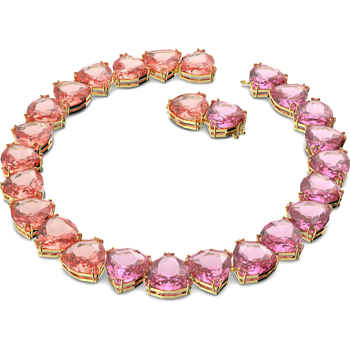 Swarovski - Millenia Halskette, Dreieck, Mehrfarbig, Goldlegierungsschicht - CRYSTAL UNTERBERGER