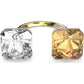 Swarovski - Chroma Ring, Kristalle im Pyramidenschliff, Mehrfarbig, Goldlegierungsschicht - CRYSTAL UNTERBERGER