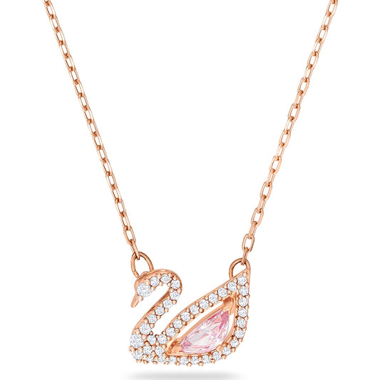 DAZZLING SWAN:NECKLACE CZMO/ROS