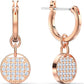 Swarovski - Ginger Creolen, Weiss, Rosegold-Legierungsschicht - CRYSTAL UNTERBERGER