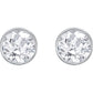 Swarovski - Lattitude Chain Ohrringe, Weiss, Rhodiniert - CRYSTAL UNTERBERGER