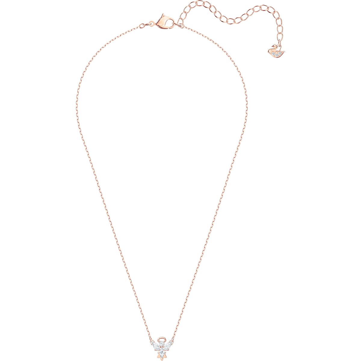 Swarovski - Magic Halskette, Engel, Weiss, Rosegold-Legierungsschicht - CRYSTAL UNTERBERGER