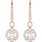 Swarovski - Swarovski Sparkling Dance Round Ohrringe, Weiss, Rosegold-Legierungsschicht - CRYSTAL UNTERBERGER