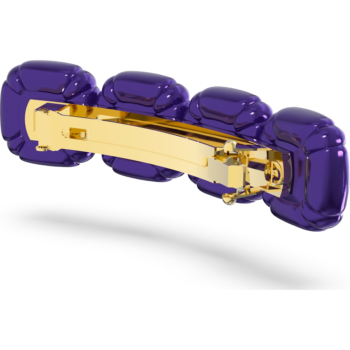 Swarovski - DLC002 Haarclip, Kristalle im Kissenschliff, Violett, Goldlegierungsschicht - CRYSTAL UNTERBERGER