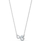 Swarovski - Swarovski Infinity Halskette, Unendlichkeit, Weiss, Rhodiniert - CRYSTAL UNTERBERGER