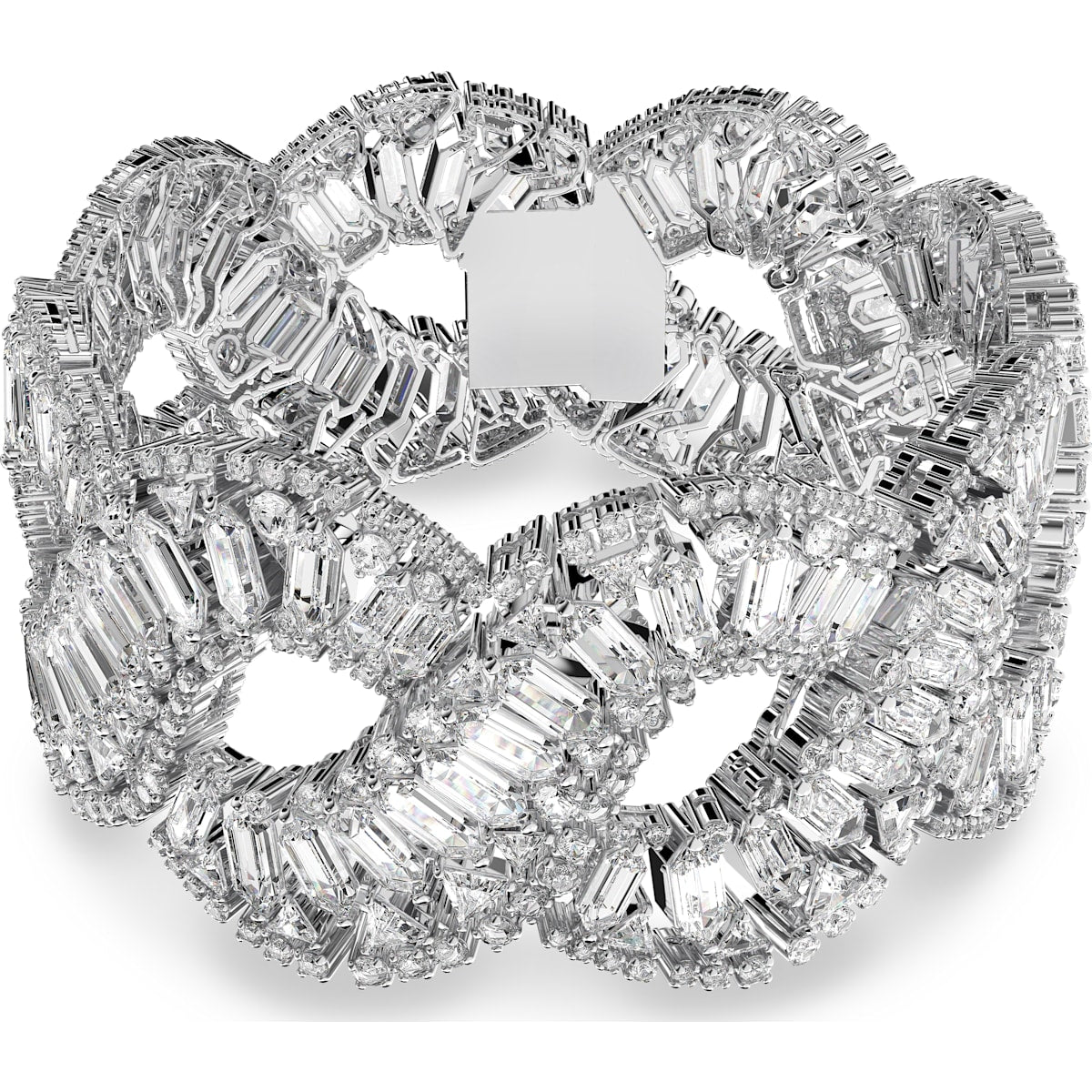 HYPERBOLA:BRACELET L WAVE WHITE/RHS M
