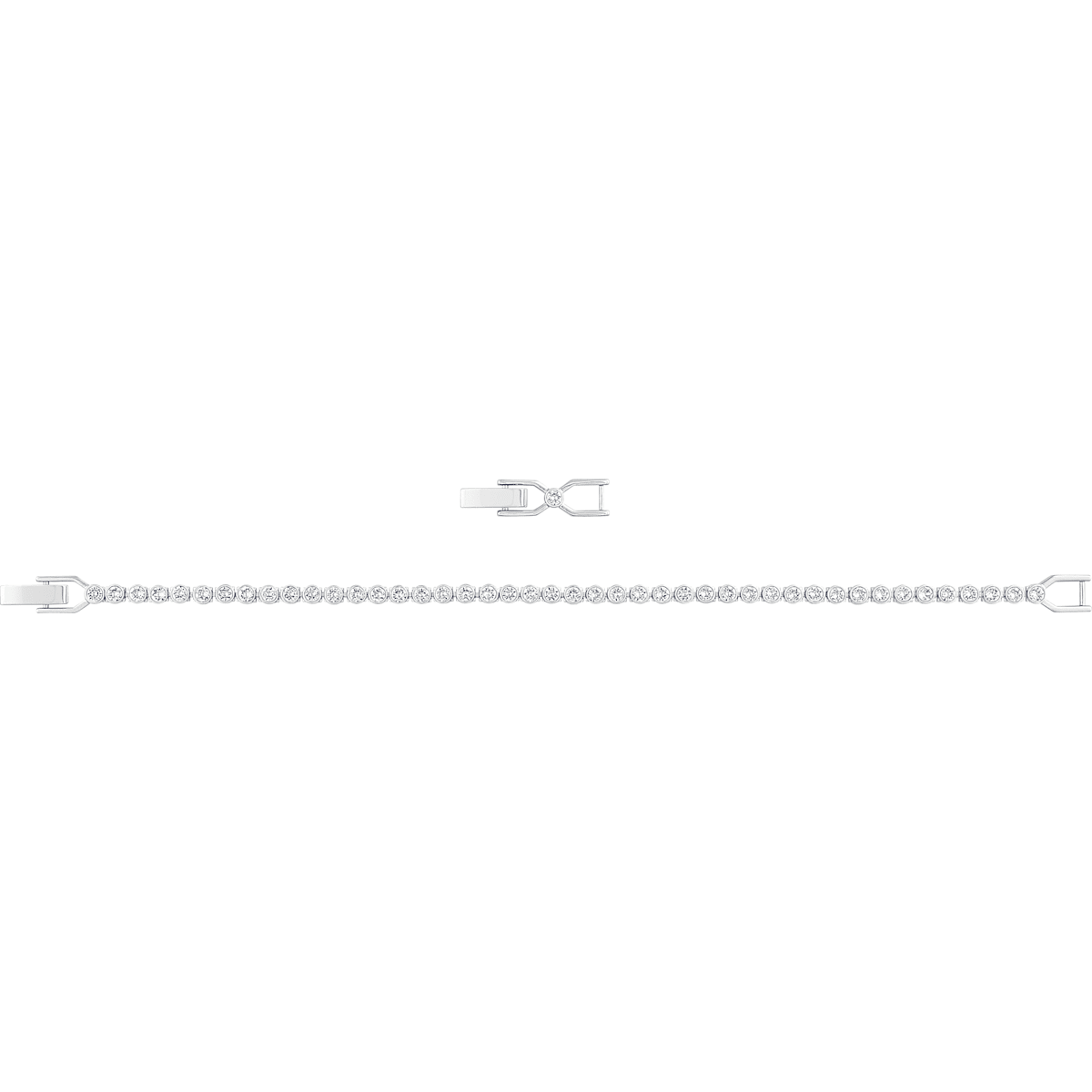 Swarovski - Emily Armband, Weiss, Rhodiniert - CRYSTAL UNTERBERGER