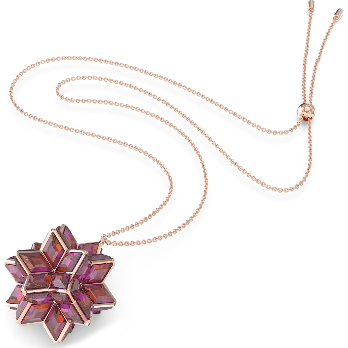 Swarovski - Curiosa Anhänger, Geometrische Kristalle, Rosa, Rosegold-Legierungsschicht - CRYSTAL UNTERBERGER