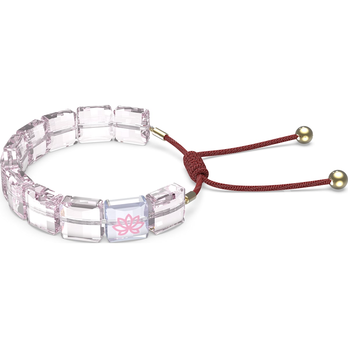 Swarovski - Letra Armband, Lotus, Rosa, Goldlegierungsschicht - CRYSTAL UNTERBERGER