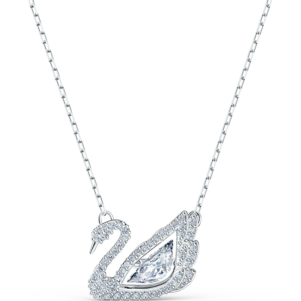 DANCING SWAN:NECKLACE CZWH/RHS