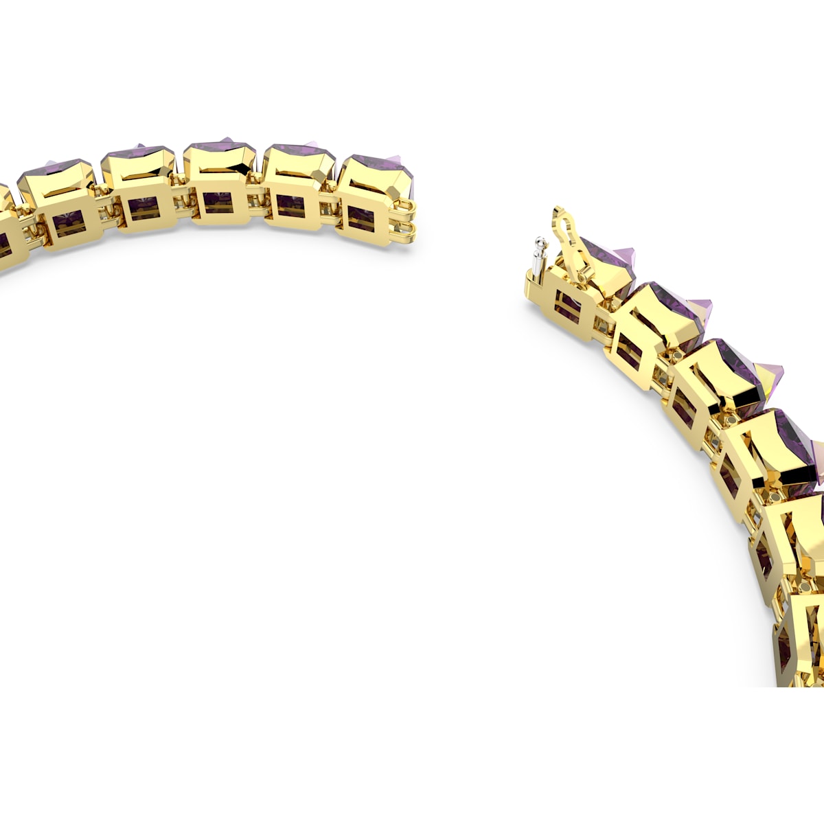 Swarovski - Chroma Halsband, Spike-Kristalle, Violett, Goldlegierungsschicht - CRYSTAL UNTERBERGER