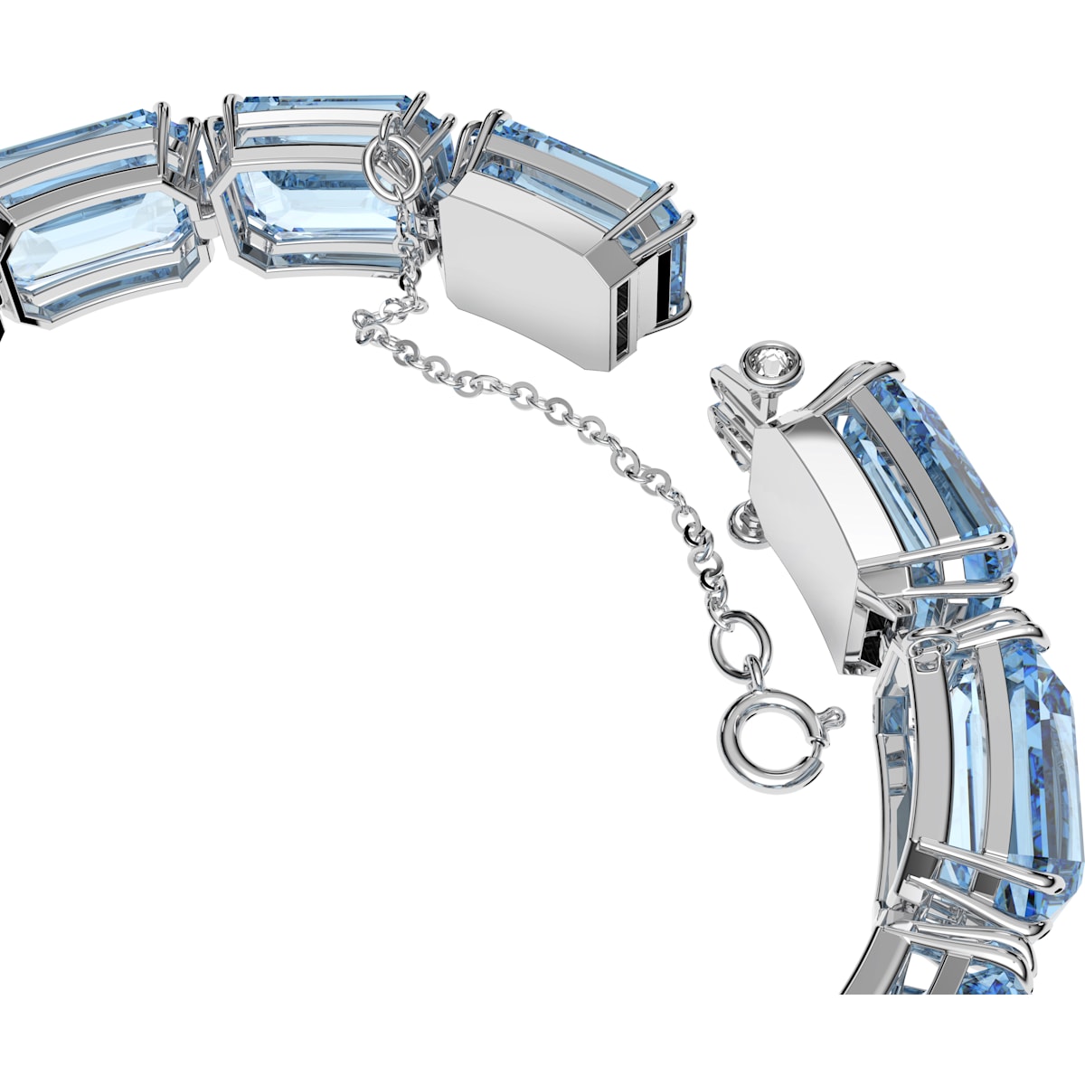 Swarovski - Millenia Armband, Kristalle mit Oktagon-Schliff, Blau, Rhodiniert - CRYSTAL UNTERBERGER