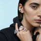 Swarovski - Millenia Ear Cuff, Einzel, Kaskadierende Kristalle, Weiss, Rhodiniert - CRYSTAL UNTERBERGER