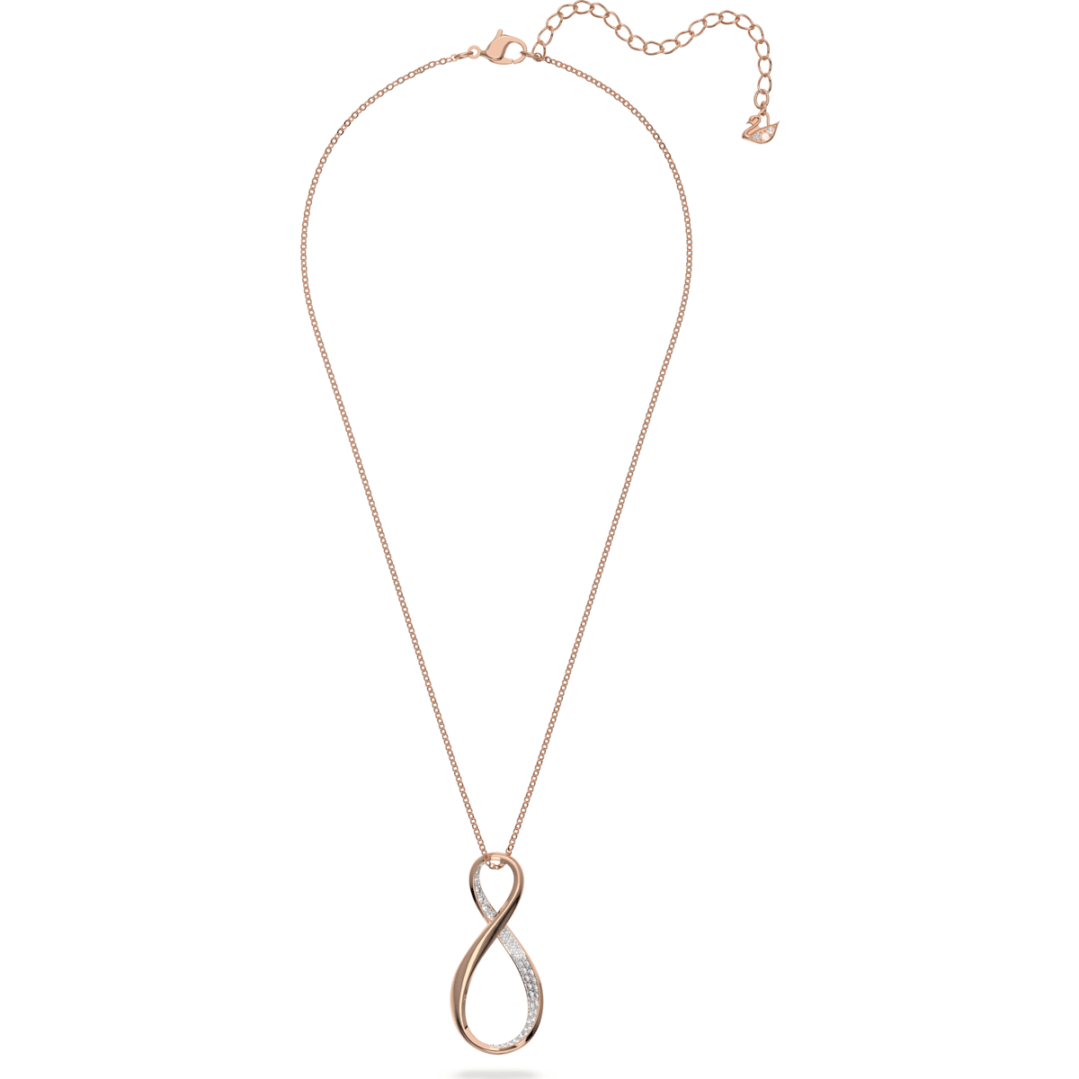 Swarovski - Exist Anhänger Unendlichkeit, Weiß, Roségold-Legierungsschicht - CRYSTAL UNTERBERGER