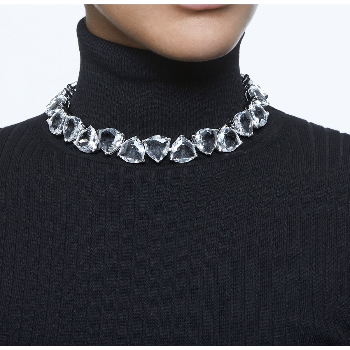 Swarovski - Millenia Halskette, Kristall im Trilliant-Schliff, Weiss, Rhodiniert - CRYSTAL UNTERBERGER
