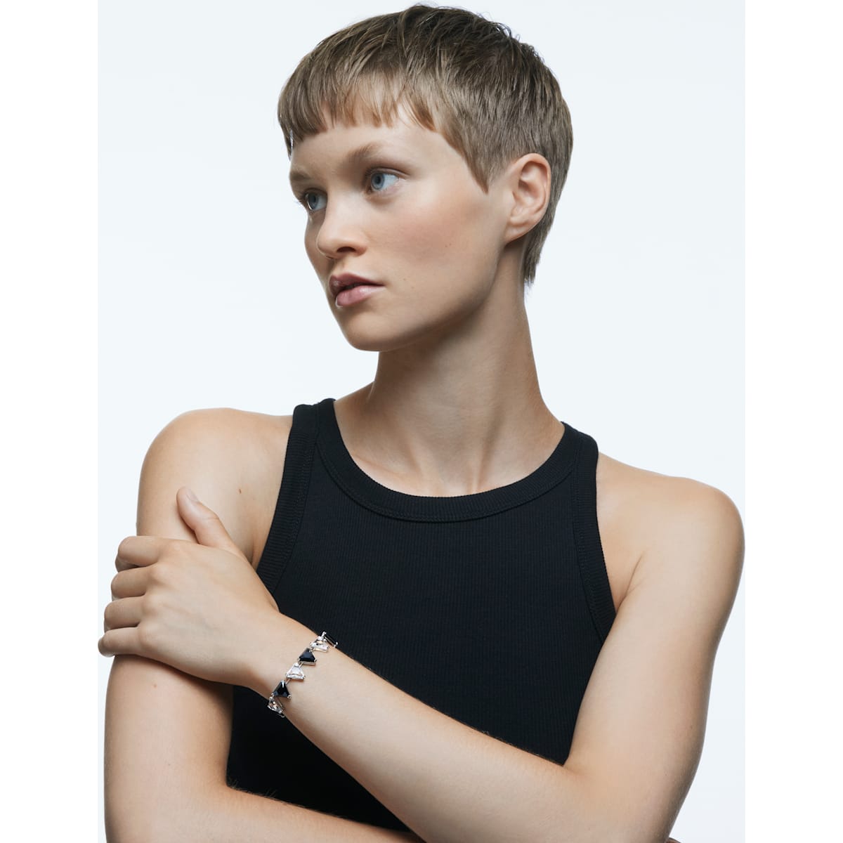 Swarovski - Millenia Armband, Kristalle im Trilliant-Schliff, Schwarz - CRYSTAL UNTERBERGER