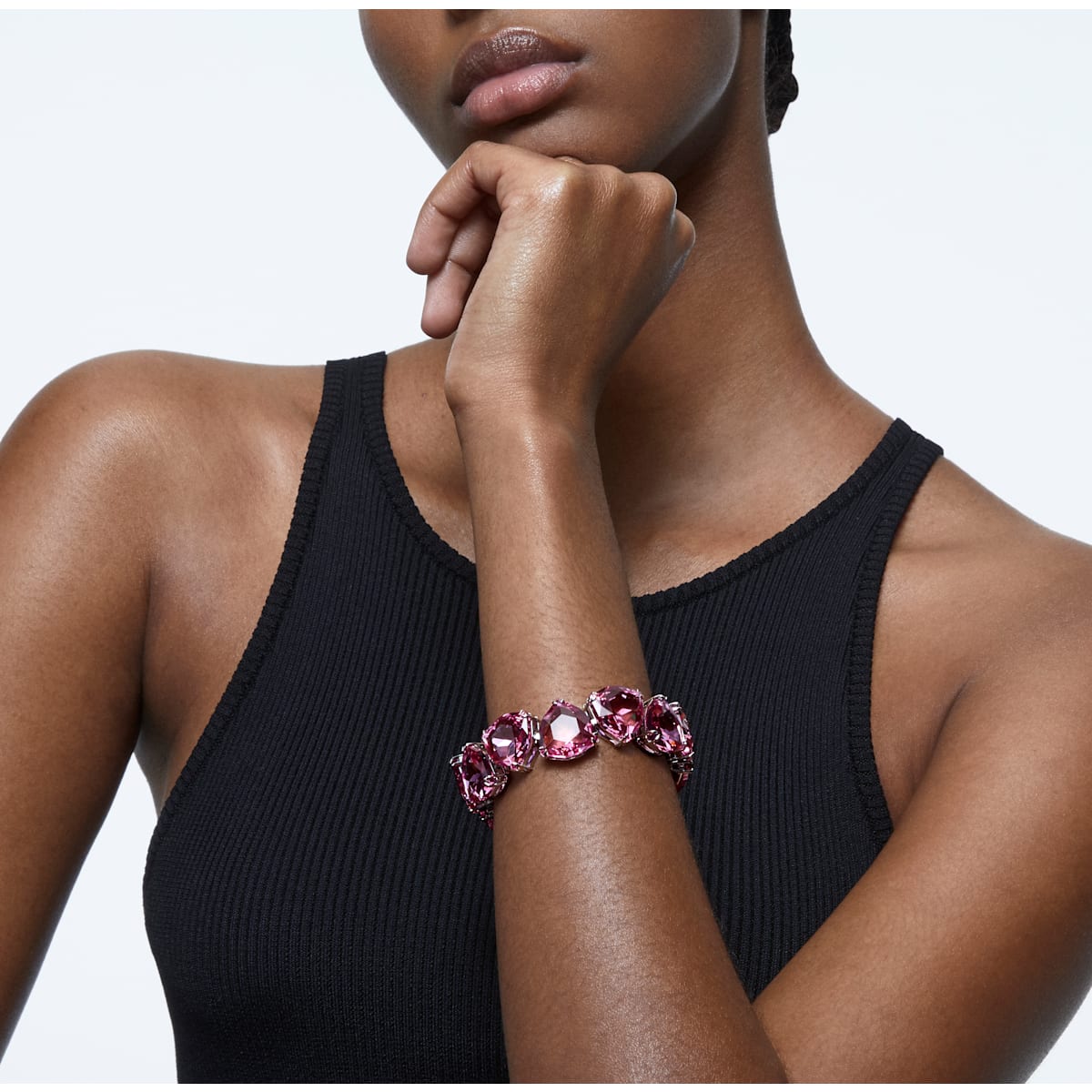 Swarovski - Millenia Armband, Kristall im Trilliant-Schliff, Rosa, Rhodiniert - CRYSTAL UNTERBERGER